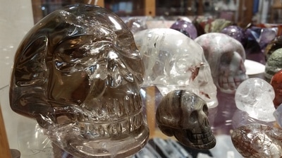 Smokey Quartz Skull, Quartz Skull, Unakite Skull