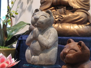 Meditating Cat Statue, Soundpeace